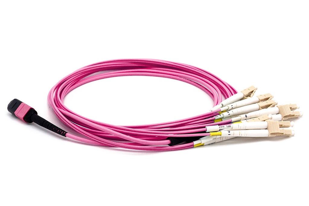MTP8-4*LC Fiber Optic Fanout Patch Cord